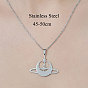 201 Stainless Steel Planet Pendant Necklace