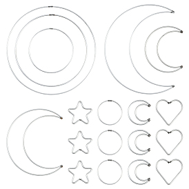 10 стильное железное кольцо для плетения сетки/паутинки своими руками с перьями, макраме и вязание узлов, разнообразные