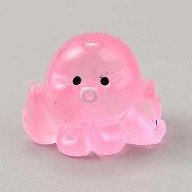 Светящиеся прозрачные смоляные украшения в виде осьминога, светящиеся в темноте, микро пейзаж украшение аквариума