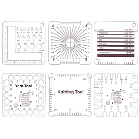 1 набор акриловых линеек для вязания, инструменты для вязания, квадратный