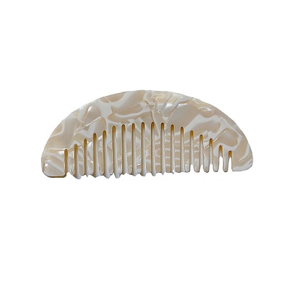 Peigne à cheveux géométrique en acétate, rétro, marbre, portable, mini peigne à dents larges