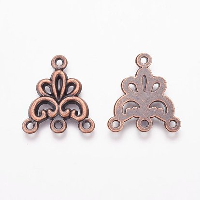 Liens de composants en alliage de lustre de style tibétain, fleur