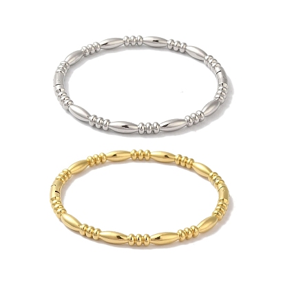 304 Stainless Steel Textured Ring Hinged Bangles for Women