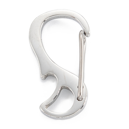 304 Stainless Steel Push Gate Snap Keychain Clasp Findings