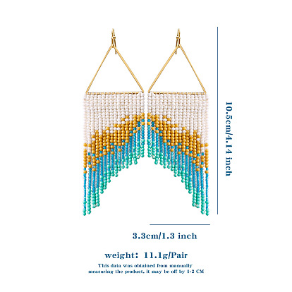 Стеклянные бусины и пластиковые серьги-подвески, золотые