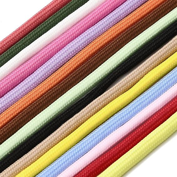Nylon Braided Cord, Round, for Shoelace Making, DIY Clothes Sewing