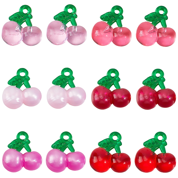 48 шт 6 цвета прозрачные подвески из смолы