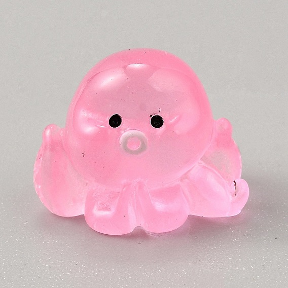 Светящиеся прозрачные смоляные украшения в виде осьминога, светящиеся в темноте, микро пейзаж украшение аквариума