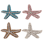 4Pcs 4 Colors Rhinestone Ornament Accessories, with Felt