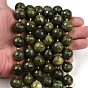 Тайвань природного нефрита бисер нитей, граненые, круглые, с бисером