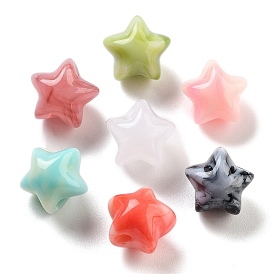 Acrylic Beads, Star, Imitation Gemstone