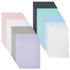 48Pcs 8 Colors PP Plastic Binder Dividers, Index Page Tab for Planner & Notebook & Loose Leaf Binders, Rectangle