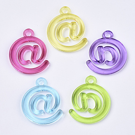 Transparent Acrylic Pendants, Dyed, Mark @