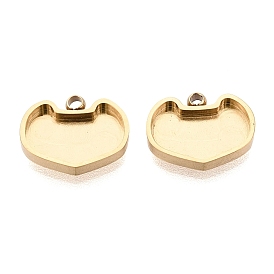 304 компонент подвески-кабошона из нержавеющей стали, форма кошки, ионное покрытие (ip)