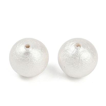 Compressed Cotton Pearl Beads, Eco-Friendly, Round
