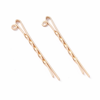Iron Hair Bobby Pin Findings, with Loop