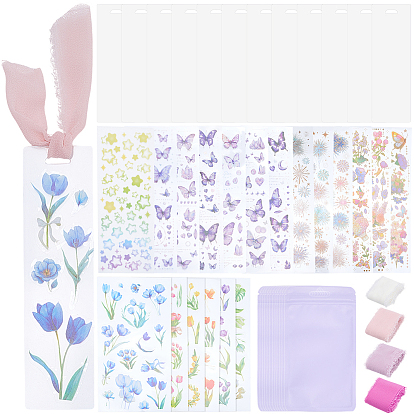 Набор для изготовления брелка своими руками, в том числе железные кольца для ключей, акриловые закладки, пластиковые наклейки для картин, 304 кольца прыжок из нержавеющей стали, Полиэфирная лента, пластиковые пакеты с многоразовой застежкой в форме инь-ян