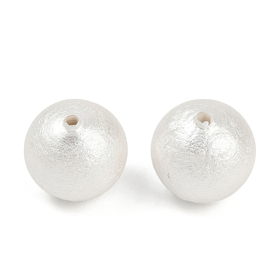 Compressed Cotton Pearl Beads, Eco-Friendly, Round