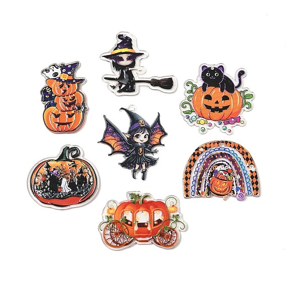 Акриловые подвески с принтом на хэллоуин