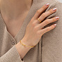 Chic and Elegant 18K Gold-Plated Stainless Steel Open Ring for Women - Versatile Titanium Jewelry Piece
