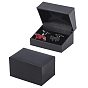 Rectangle Cardboard Jewelry Cufflinks Packing Boxes, with Velet Sponge Inside