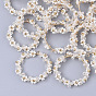 ABS Plastic Imitation Pearl Pendants, with Clear Glass Beads, CCB Beads and Golden Plated Brass Findings, Garland