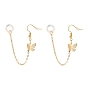 Anti-Lost Earring for Wireless Earphone, Butterfly Dangle Earrings with Hanging Chain for Women