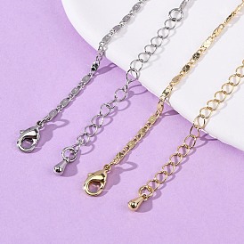 Латунные овальные ссылка цепи ожерелья, с карабин-лобстерами , стойки покрытие, долговечный