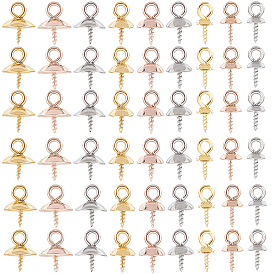 90шт 9 стиль 201 и 304 нержавеющая сталь 90шт стальной винт проушина штифт штифт скобы, за половину пробурено бисера