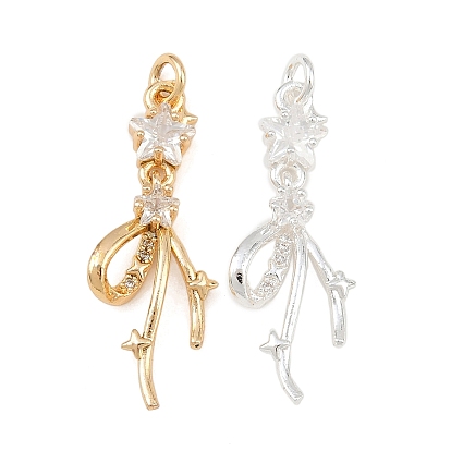 Латунные микро проложить кубического циркония подвески, звезда