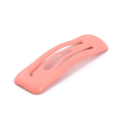 Rectangle Spray Painted Iron Snap Hair Clip for Girls