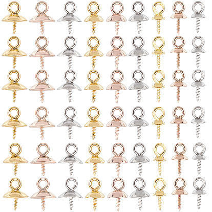 90шт 9 стиль 201 и 304 нержавеющая сталь 90шт стальной винт проушина штифт штифт скобы, за половину пробурено бисера