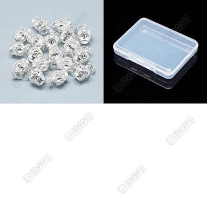 5 Stück 925 Sterling Silber Charms, mit Sprungring, Krone