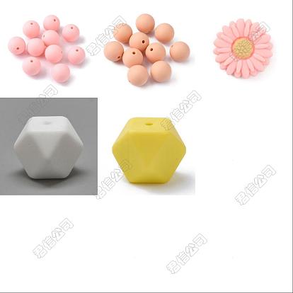 5 styles de perles de silicone écologiques de qualité alimentaire