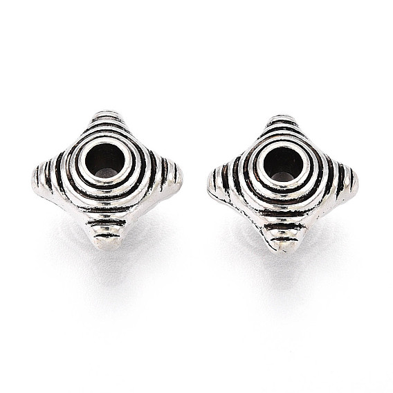 Сплавочные овальные бусины тибетского стиля , ромб