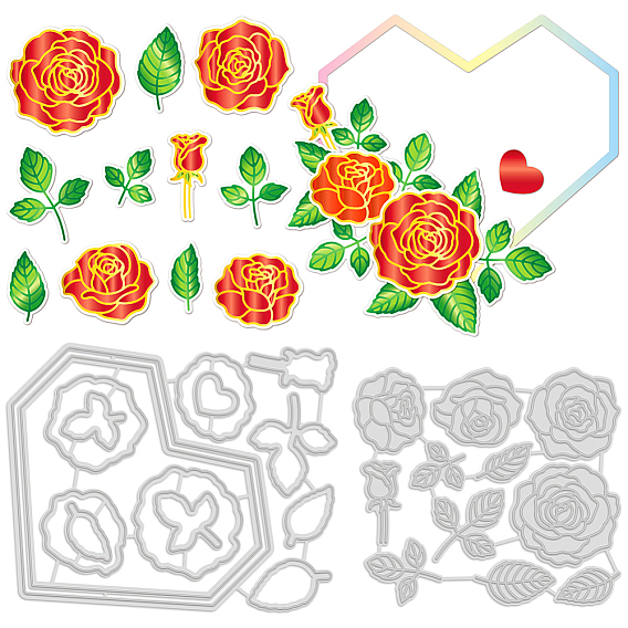 Розовая углеродистая сталь горячая фольга пластина металлические штампы, для тиснения скрапбукинга своими руками, фото ablum ремесло изготовление шаблона, цвет нержавеющей стали