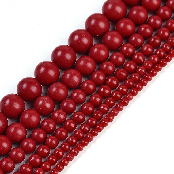 Синтетические коралловые бусины ниток, круглые