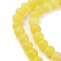 Natural Lemon Jade Beads Strands,  Round