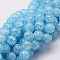 Crackle Glass Round Beads Strands