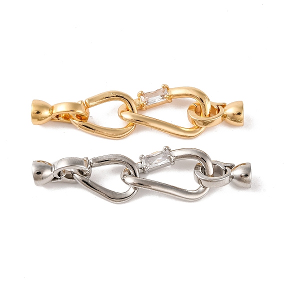 Латунное микропейв, прозрачный кубический цирконий, складные застежки, без кадмия, без никеля и без свинца