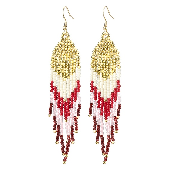 Серьги-подвески Toho с кисточкой и круглыми семенами в богемном стиле, 304 женские серьги с подвесками из нержавеющей стали