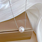 Minimalist Gold Necklace with Pearl Pendant - Elegant and Stylish Accessory.