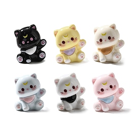 Непрозрачный милый маленький котик из смолы, для украшения рабочего стола