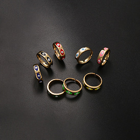 Colorful Adjustable Oil Drop Ring for Women, Fashionable and Personalized Tail Ring