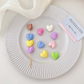 Abalorios de acrílico opacos, corazón