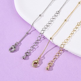 Ожерелья-цепочки из латуни, с карабин-лобстерами , стойки покрытие, долговечный