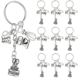 20шт. брелки из сплава, с железными кольцами