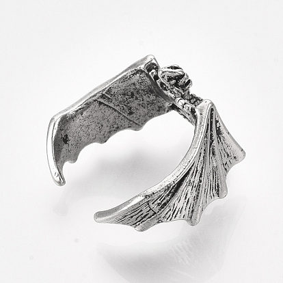 Alloy Cuff Finger Rings, Wide Band Rings, Pterosaur