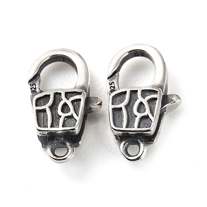 925 Thailand Sterling Silver Lobster Claw Clasps, with 925 Stamp