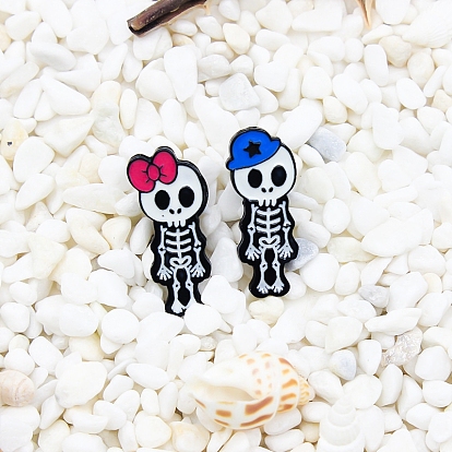 Broche de sécurité squelette, Insigne en alliage émaillé pour col de chemise de costume, Garçon fille
